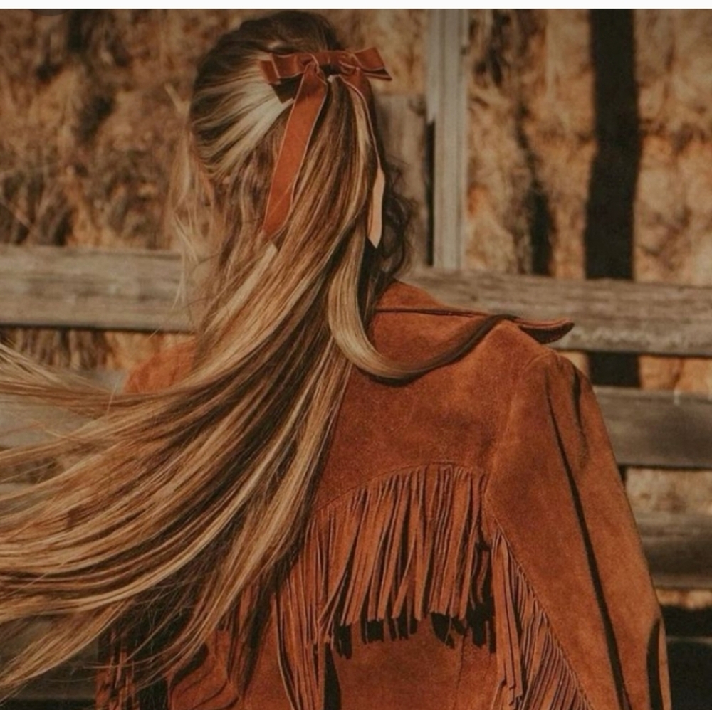 Vintage Brown Suede Fringe Jacket